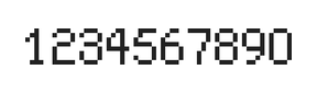 5×8数字点阵字体 ddN58AB0433