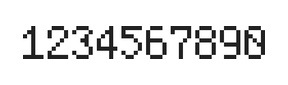 5×8数字点阵字体 ddN58AB0434