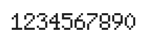 5×8数字点阵字体 ddN58AB0435