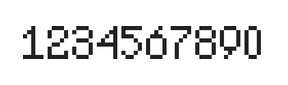 5×8数字点阵字体 ddN58AB0444