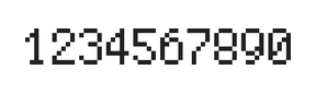 5×8数字点阵字体 ddN58AB0446
