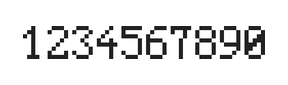 5×8数字点阵字体 ddN58AB0449