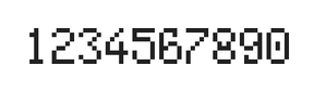 5×8数字点阵字体 ddN58AB0452