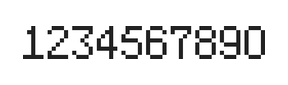 5×8数字点阵字体 ddN58AB0456