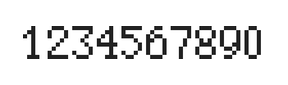 5×8数字点阵字体 ddN58AB0459