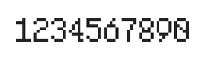 5×8数字点阵字体 ddN58AB0470