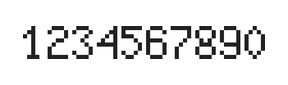 5×8数字点阵字体 ddN58AB0476