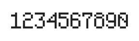 5×8数字点阵字体 ddN58AB0479