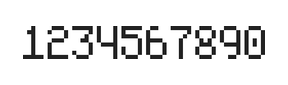 5×8数字点阵字体 ddN58AB0481