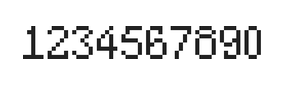 5×8数字点阵字体 ddN58AB0483