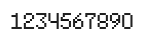5×8数字点阵字体 ddN58AB0485