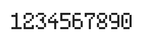 5×8数字点阵字体 ddN58AB0491