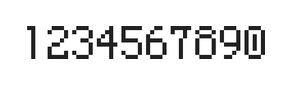 5×8数字点阵字体 ddN58AB0494