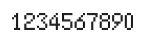 5×8数字点阵字体 ddN58AB0501