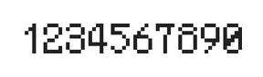 5×8数字点阵字体 ddN58AB0502