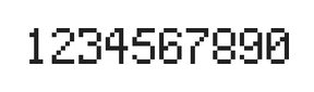 5×8数字点阵字体 ddN58AB0510