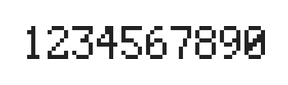 5×8数字点阵字体 ddN58AB0527