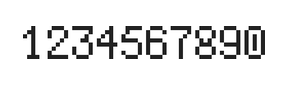 5×8数字点阵字体 ddN58AB0537
