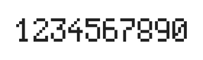 5×8数字点阵字体 ddN58AB0538