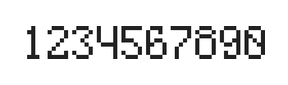 5×8数字点阵字体 ddN58AB0542