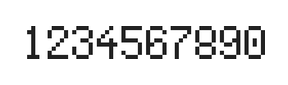 5×8数字点阵字体 ddN58AB0544