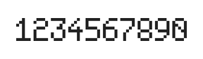 5×8数字点阵字体 ddN58AB0552