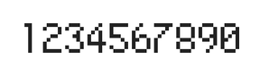 5×8数字点阵字体 ddN58AB0554