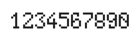 5×8数字点阵字体 ddN58AB0564