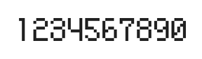 5×8数字点阵字体 ddN58AB0570