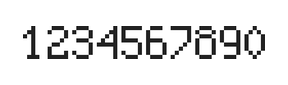 5×8数字点阵字体 ddN58AB0576