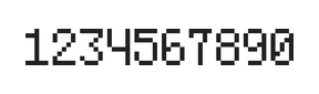 5×8数字点阵字体 ddN58AB0580