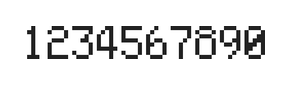 5×8数字点阵字体 ddN58AB0592