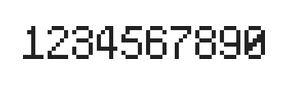 5×8数字点阵字体 ddN58AB0594