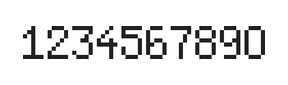5×8数字点阵字体 ddN58AB0595