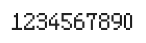 5×8数字点阵字体 ddN58AB0596