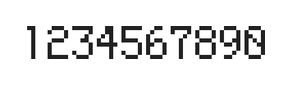 5×8数字点阵字体 ddN58AB0600