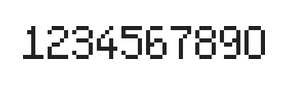 5×8数字点阵字体 ddN58AB0603