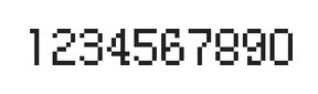 5×8数字点阵字体 ddN58AB0625