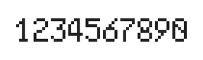 5×8数字点阵字体 ddN58AB0634
