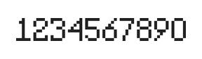 5×8数字点阵字体 ddN58AB0637