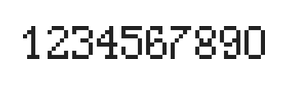 5×8数字点阵字体 ddN58AB0647