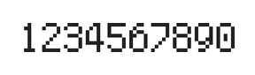5×8数字点阵字体 ddN58AB0651