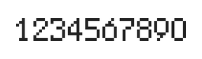 5×8数字点阵字体 ddN58AB0655