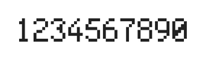 5×8数字点阵字体 ddN58AB0657