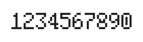 5×8数字点阵字体 ddN58AB0658
