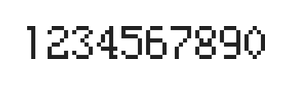 5×8数字点阵字体 ddN58AB0666