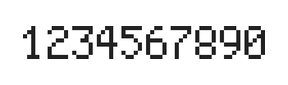 5×8数字点阵字体 ddN58AB0669