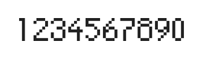 5×8数字点阵字体 ddN58AB0670