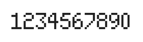 5×8数字点阵字体 ddN58AB0672