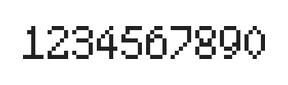 5×8数字点阵字体 ddN58AB0684